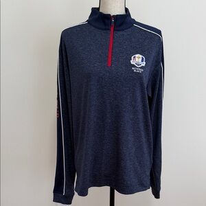 Ryder Cup Navy Quarter-Zip Pullover with Red Accent